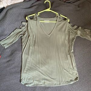 Express Ultra Soft Shoulder-Peek Tee